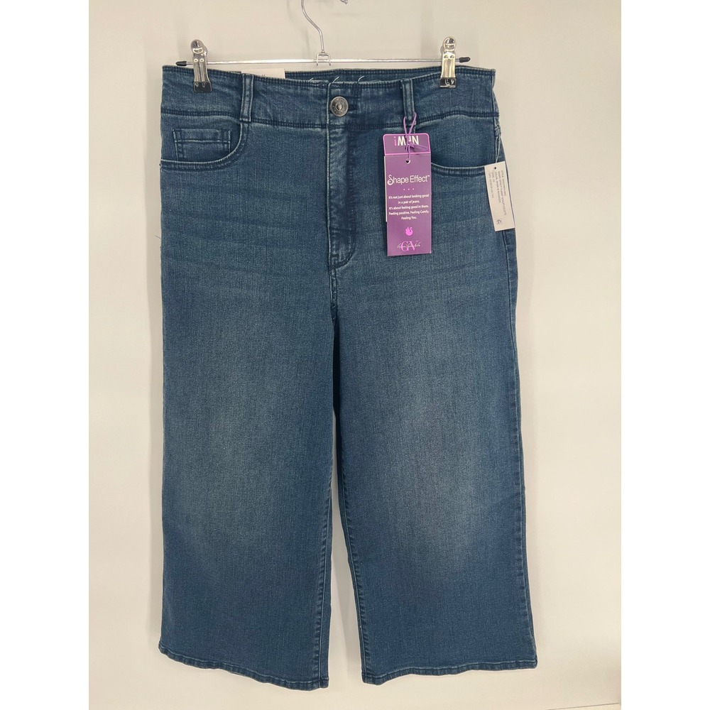 Gloria Vanderbilt Shape Effect Tummy Sculpt Culotte Jeans Blue Spain Whiskers 10